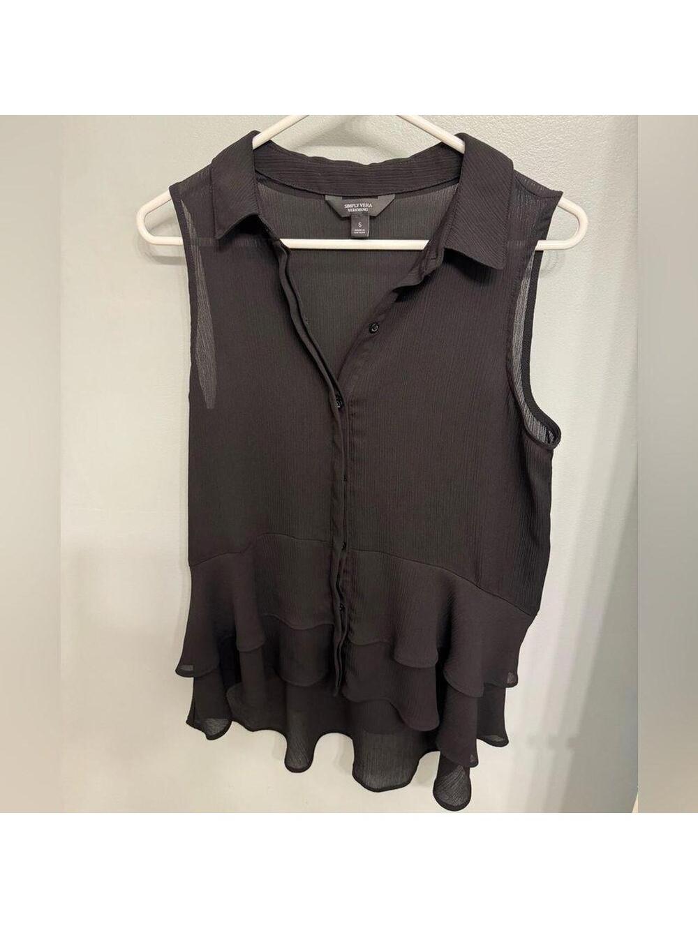 Vera Wang Women's Black Blouse